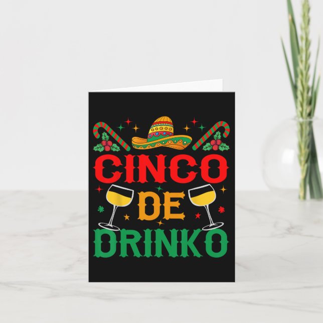 Cinco De Drinko Cinco De Mayo Funny Karte (Vorderseite)