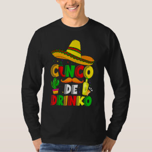 Cinco De Drinko Margarita Sombrero Mexican Cinco D T-Shirt