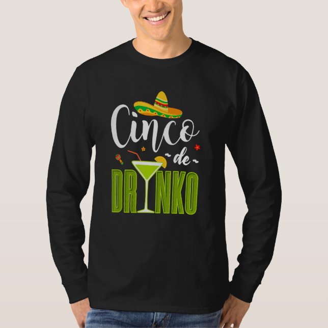Cinco De Drinko Mexican Fiesta Drinking Party Men  T-Shirt (Vorderseite)