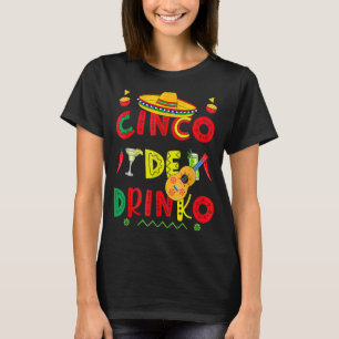 Cinco De Drinko Sonnenbrillen Cactus Mexican Guita T-Shirt