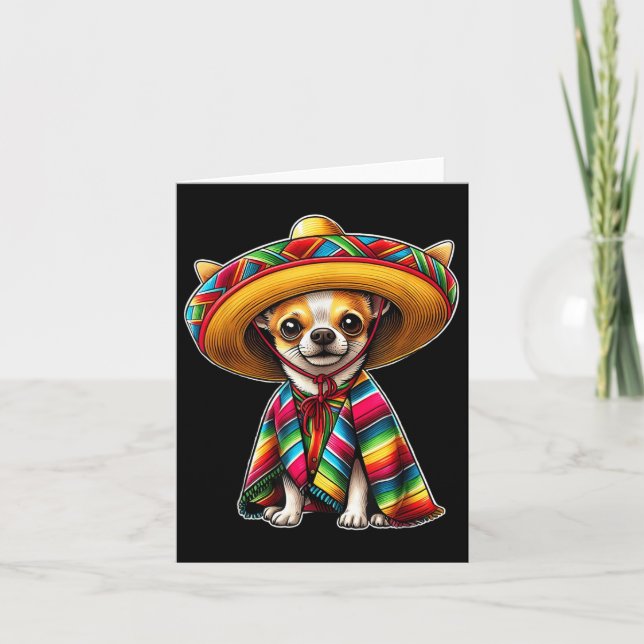 Cinco De Mayo 2025 Chihuahua Dog Lover Sombrero Ta Karte (Vorderseite)