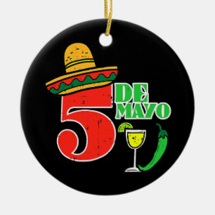 Cinco De Mayo 5 Cinco De Mayo Mexican Fiesta Keramik Ornament