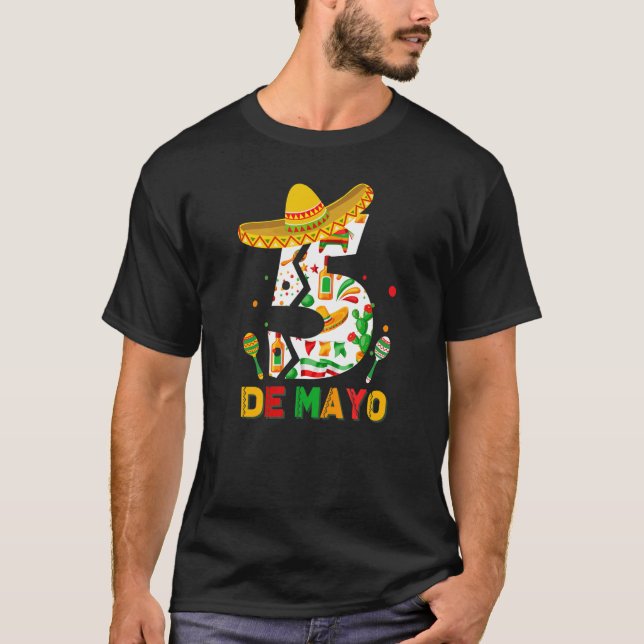 Cinco De Mayo 5 Cinco De Mayo Mexican Fiesta Party T-Shirt (Vorderseite)