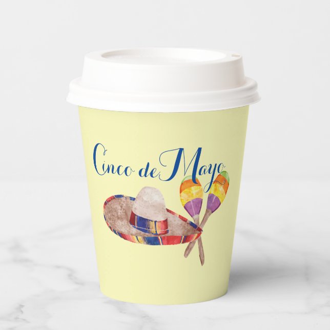 Cinco de Mayo 8oz Paper Cup, Lid Pappbecher (Vorderseite)