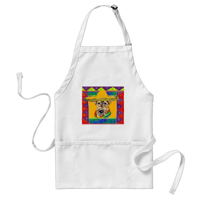 Cinco de Mayo Airedale Schürze (Vorne)