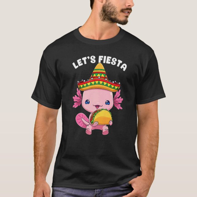 Cinco De Mayo Axolotl Taco Niedlicher mexikanische T-Shirt (Vorderseite)