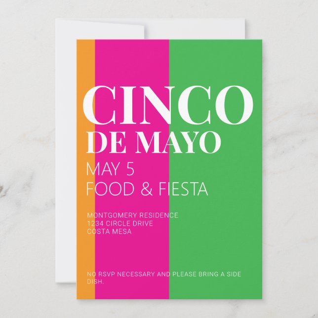 Cinco De Mayo BBQ-Party-Einladung Einladung (Vorderseite)