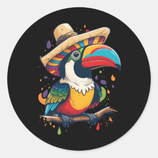 Cinco De Mayo Boys Mexican Sombrero Tucan Runder Aufkleber