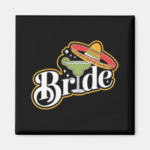 Cinco De Mayo Bride Sombrero Margarita Party Mexik Magnet