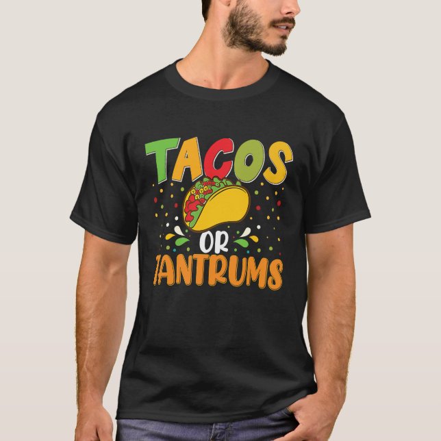 Cinco De Mayo, Buritos , Mexico Tacos and Avocado  T-Shirt (Vorderseite)