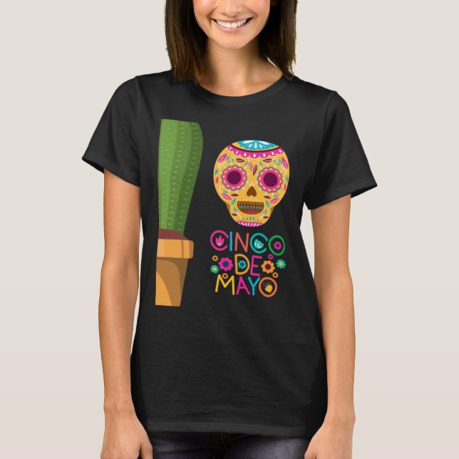 Cinco De Mayo Burritos Mexico Tacos and Avocado 25 T-Shirt (Vorderseite)