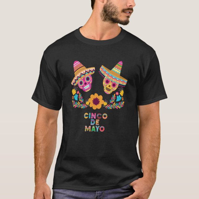 Cinco De Mayo Burritos Mexico Tacos and Avocado  2 T-Shirt (Vorderseite)