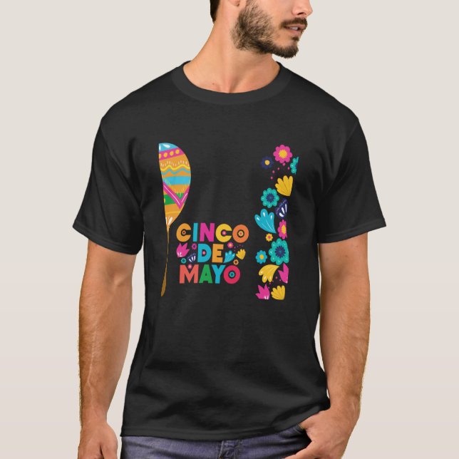 Cinco De Mayo Burritos Mexico Tacos and Avocado  3 T-Shirt (Vorderseite)