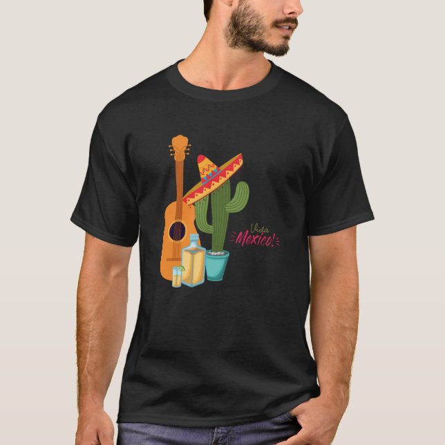 Cinco De Mayo Burritos Mexico Tacos and Avocado  4 T-Shirt (Vorderseite)