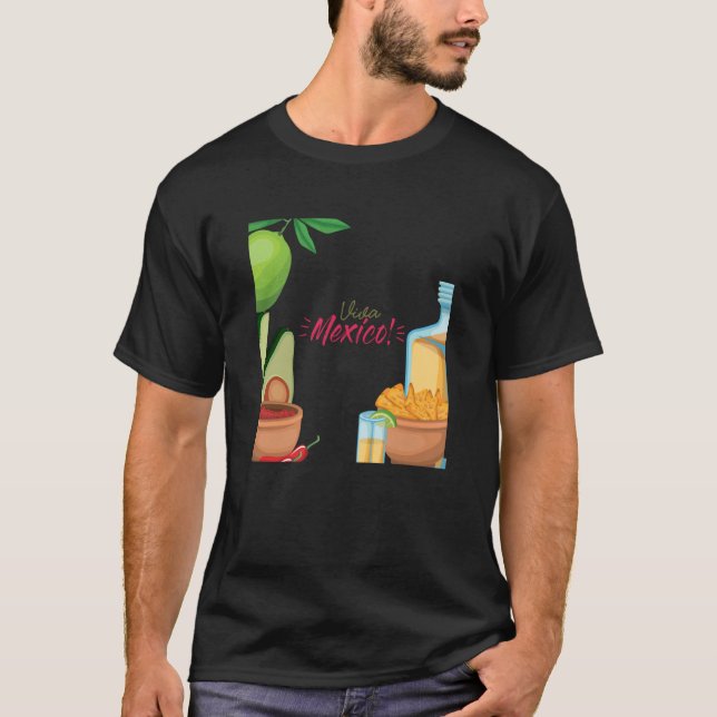 Cinco De Mayo Burritos Mexico Tacos and Avocado  6 T-Shirt (Vorderseite)