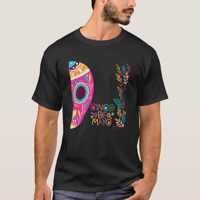 Cinco De Mayo Burritos Mexico Tacos and Avocado  8 T-Shirt (Vorderseite)