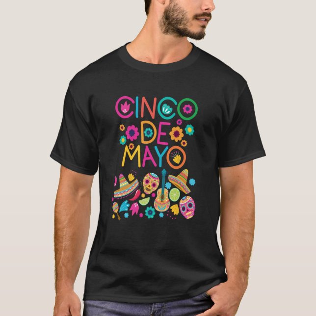 Cinco De Mayo Burritos Mexico Tacos and Avocado  9 T-Shirt (Vorderseite)