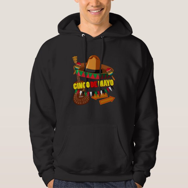 Cinco De Mayo Burritos  Mexico Tacos and Avocado   Hoodie (Vorderseite)