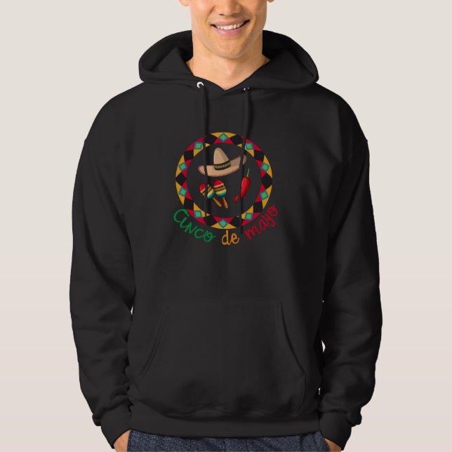 Cinco De Mayo Burritos  Mexico Tacos and Avocado   Hoodie (Vorderseite)