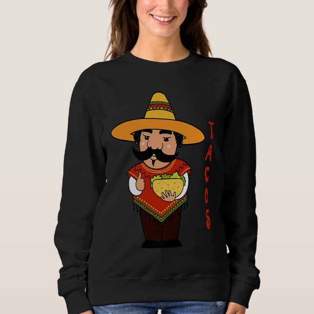 Cinco De Mayo Burritos  Mexico Tacos and Avocado   Sweatshirt (Vorderseite)