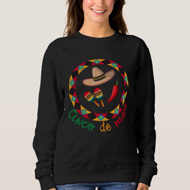 Cinco De Mayo Burritos  Mexico Tacos and Avocado   Sweatshirt (Vorderseite)