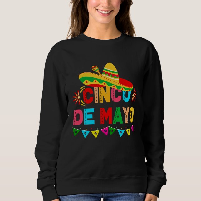 Cinco De Mayo Burritos  Mexico Tacos and Avocado Sweatshirt (Vorderseite)
