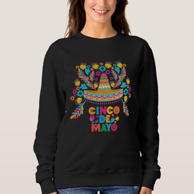 Cinco De Mayo Burritos  Mexico Tacos and Avocado   Sweatshirt (Vorderseite)