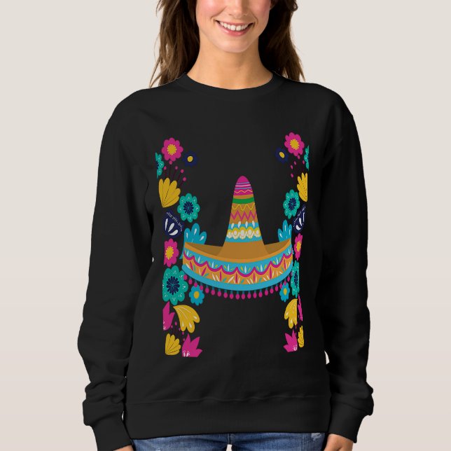 Cinco De Mayo Burritos  Mexico Tacos and Avocado   Sweatshirt (Vorderseite)
