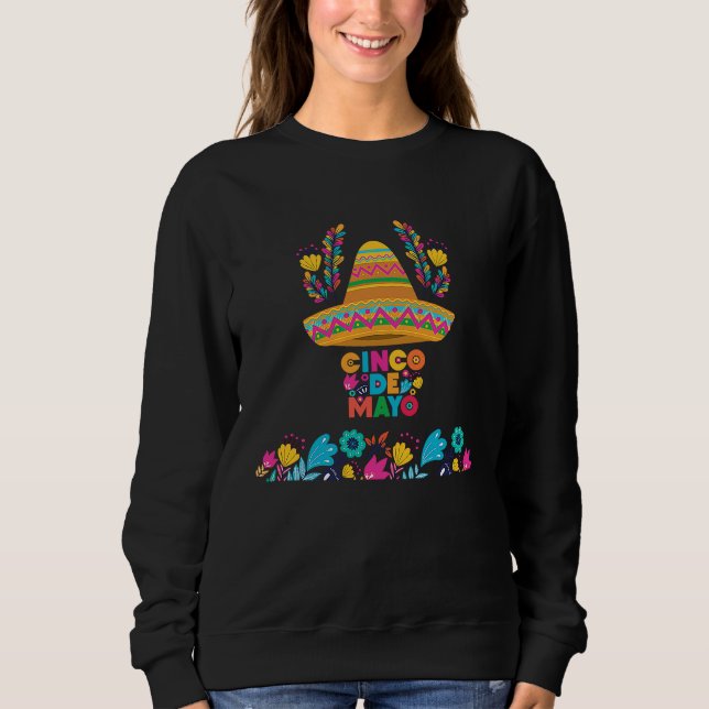 Cinco De Mayo Burritos  Mexico Tacos and Avocado Sweatshirt (Vorderseite)