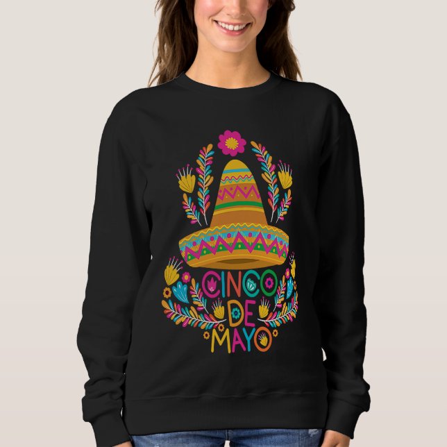 Cinco De Mayo Burritos  Mexico Tacos and Avocado   Sweatshirt (Vorderseite)