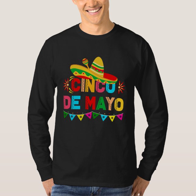 Cinco De Mayo Burritos  Mexico Tacos and Avocado T-Shirt (Vorderseite)