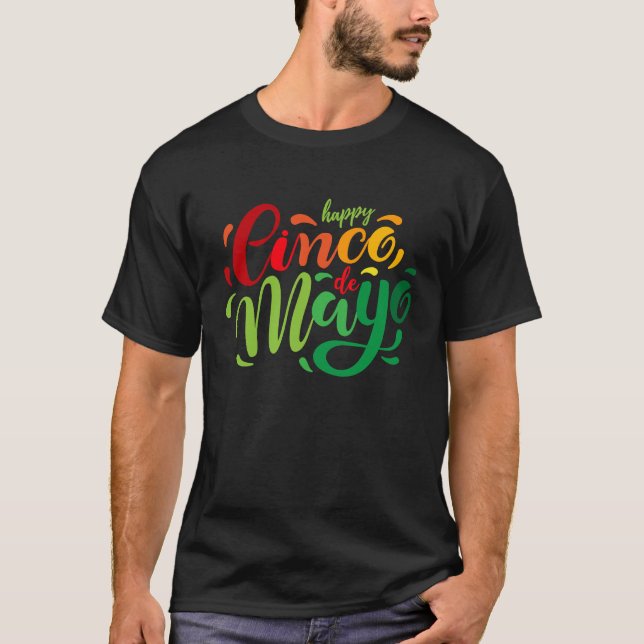 Cinco De Mayo Burritos  Mexico Tacos and Avocado   T-Shirt (Vorderseite)
