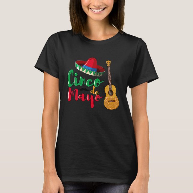 Cinco De Mayo Burritos  Mexico Tacos and Avocado   T-Shirt (Vorderseite)