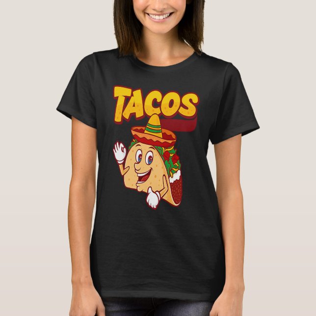 Cinco De Mayo Burritos  Mexico Tacos and Avocado   T-Shirt (Vorderseite)