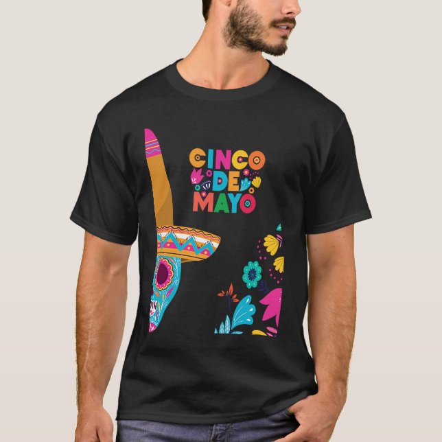Cinco De Mayo Burritos  Mexico Tacos and Avocado   T-Shirt (Vorderseite)