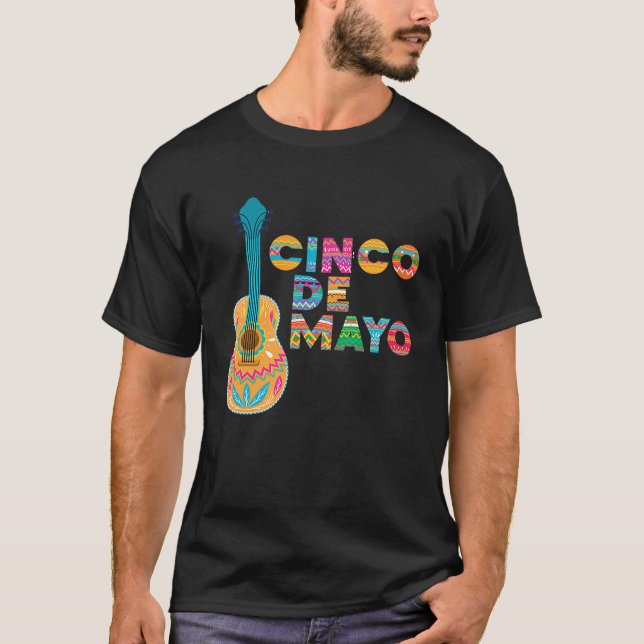 Cinco De Mayo Burritos  Mexico Tacos and Avocado   T-Shirt (Vorderseite)