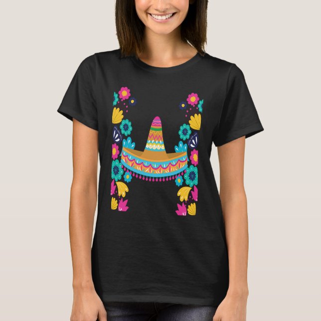 Cinco De Mayo Burritos  Mexico Tacos and Avocado   T-Shirt (Vorderseite)