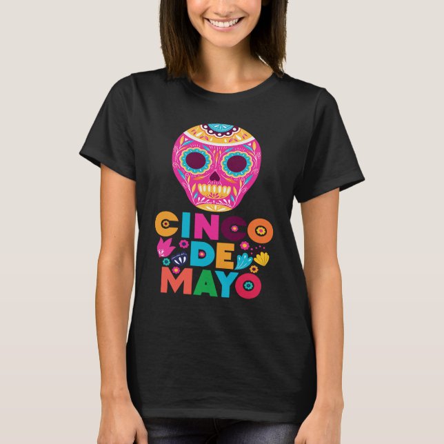 Cinco De Mayo Burritos  Mexico Tacos and Avocado   T-Shirt (Vorderseite)