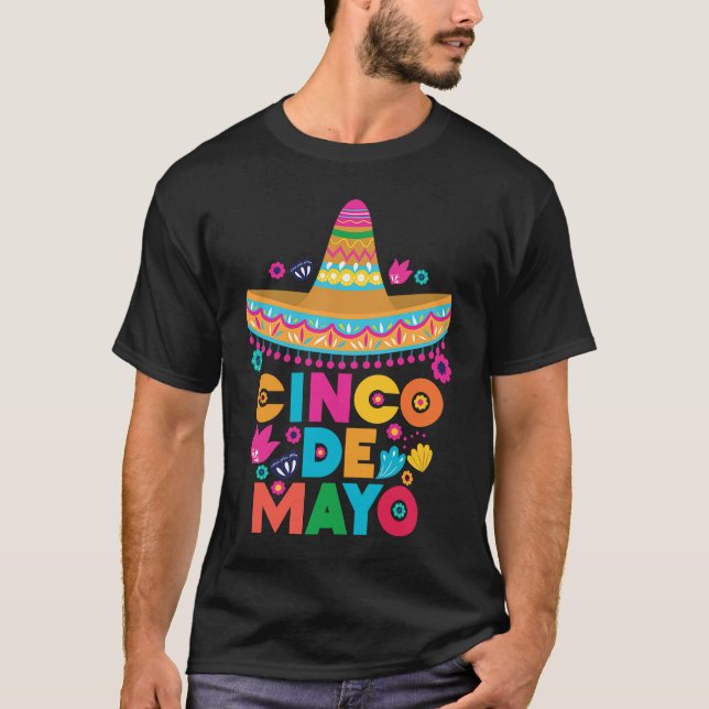 Cinco De Mayo Burritos  Mexico Tacos and Avocado   T-Shirt (Vorderseite)