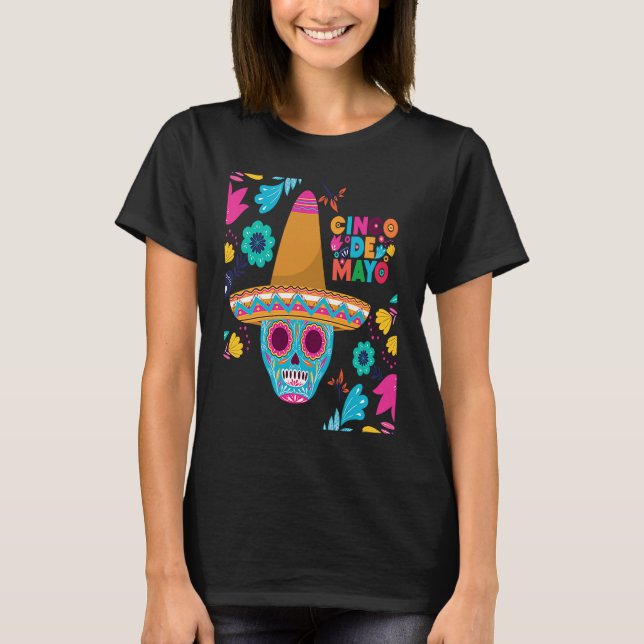 Cinco De Mayo Burritos  Mexico Tacos and Avocado   T-Shirt (Vorderseite)