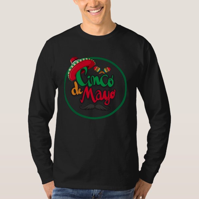 Cinco De Mayo Burritos  Mexico Tacos and Avocado   T-Shirt (Vorderseite)