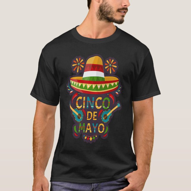 Cinco De Mayo Burritos  Mexico Tacos and Avocado   T-Shirt (Vorderseite)