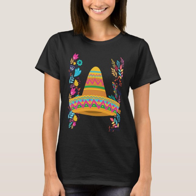 Cinco De Mayo Burritos  Mexico Tacos and Avocado   T-Shirt (Vorderseite)