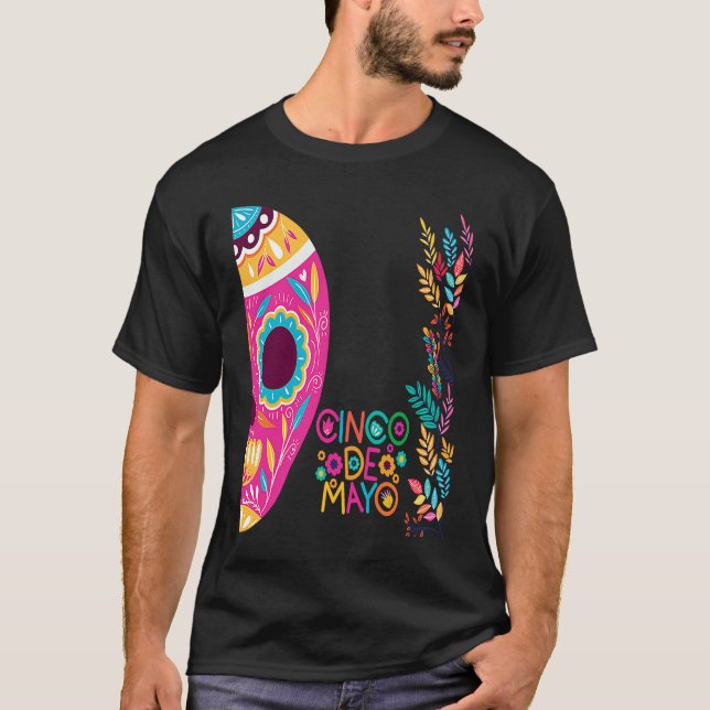 Cinco De Mayo Burritos  Mexico Tacos and Avocado   T-Shirt (Vorderseite)