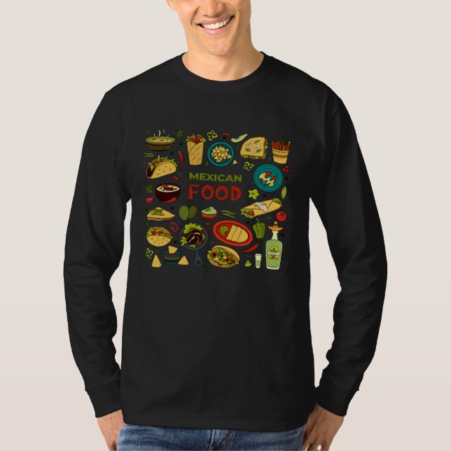 Cinco De Mayo Burritos  Mexico Tacos and Avocado   T-Shirt (Vorderseite)