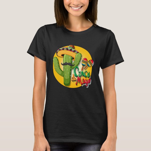 Cinco De Mayo Burritos  Mexico Tacos and Avocado   T-Shirt (Vorderseite)