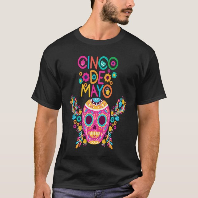 Cinco De Mayo Burritos  Mexico Tacos and Avocado   T-Shirt (Vorderseite)