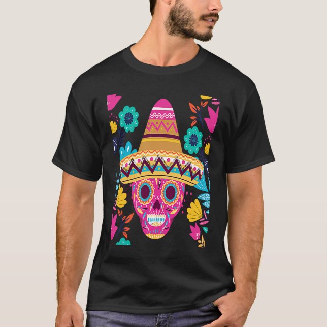 Cinco De Mayo Burritos  Mexico Tacos and Avocado   T-Shirt (Vorderseite)