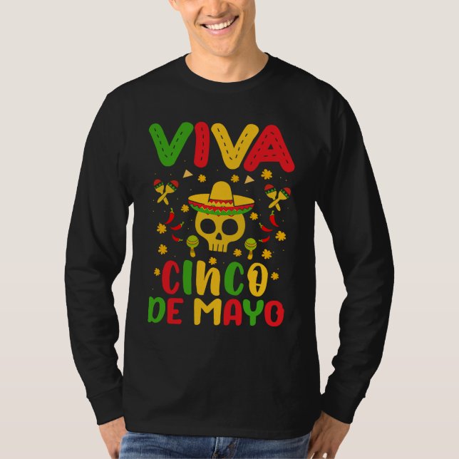 Cinco De Mayo Burritos  Mexico Tacos and Avocado   T-Shirt (Vorderseite)