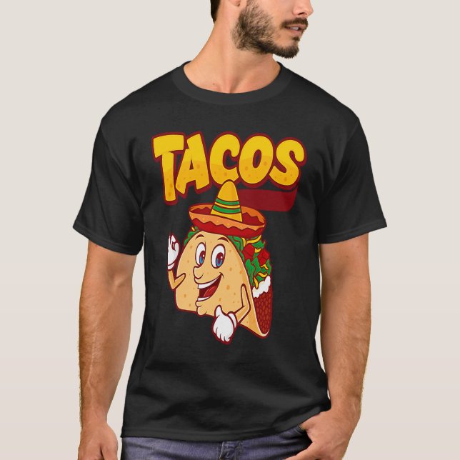 Cinco De Mayo Burritos  Mexico Tacos and Avocado   T-Shirt (Vorderseite)